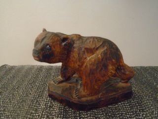 Vintage Henning Norway Bear Wood Carving