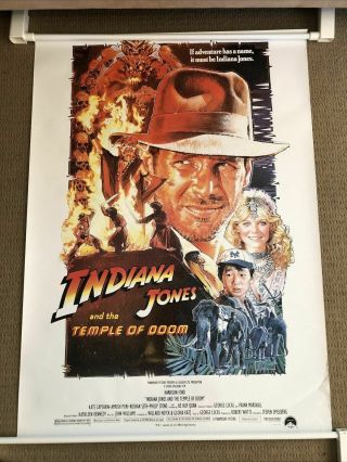 Vintage Indiana Jones And The Temple Of Doom 84 Australian Movie Poster