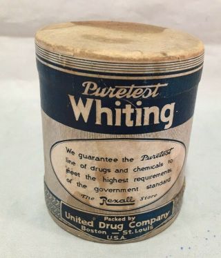 Vintage Puretest Whiting United Drug Company 4ozs
