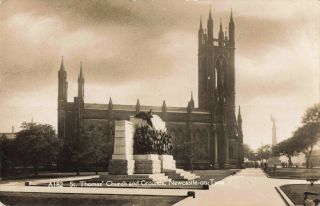 Real Photo Vintage Postcard St.  Thomas Church & Grounds,  Newcastle - On - Tyne.