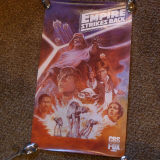 Vintage 1984 Star Wars The Empire Strikes Back Cbs Fox Video Poster
