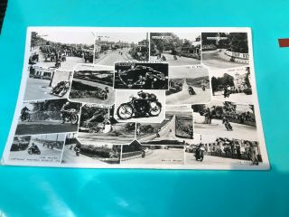 1951 Vintage Rp Postcard Isle Of Man Tt & Gp Races