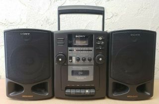 Vintage Sony Boombox Cfd - Z110 Cd Player Am/fm Stereo Cassette