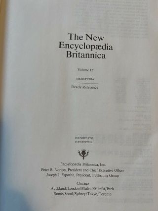 Encyclopedia Britannica 15th Edition Complete Set 32 Volume 1994 2