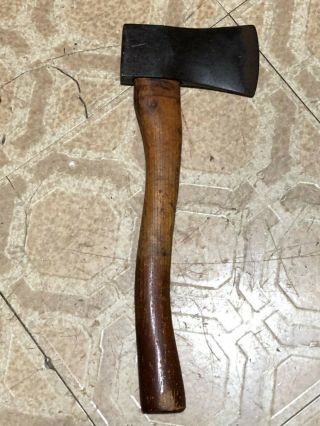 Vintage Lock Hatchet Wood Handle Hand Axe Tool