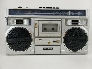 Vtg Sanyo M - 9926 Stereo Boombox Ghetto Blaster Am/fm Radio Cassette