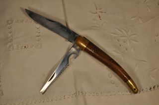 Couteau De Poche Double Lame Vintage Laguiole Pocket Knife