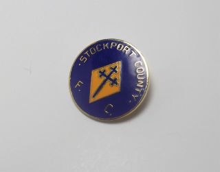 Stockport County Fc - Vintage Enamel Crest Badge - London Badge.