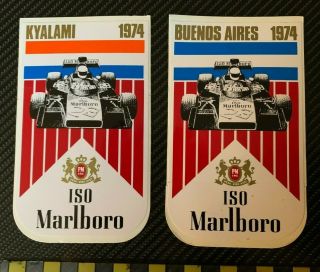 Formula 1 - Vintage - Marlboro Grand Prix Stickers And Rare 1974 X 2