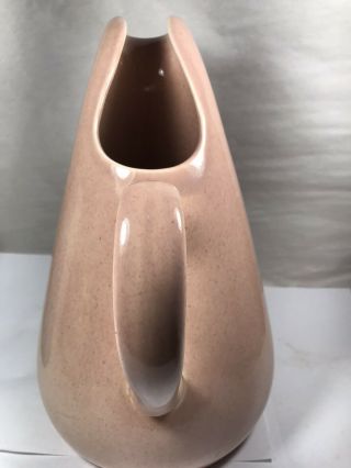Vintage Russel Wright Ceramic Pottery Mid Century Coral Pink Pitcher 10.  5 Inches 2