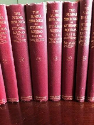 The Summa Theologica of Thomas Aquinas 22 volumes Complete 1920 Catholic 3