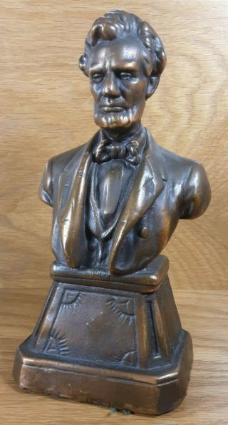 Vintage Abraham Lincoln Bookend Armor Bronze Co.  U.  S.  A.  8 " Tall