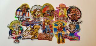 Vintage Vending Machine Stickers American Girls Grab Bag,  10 Stickers