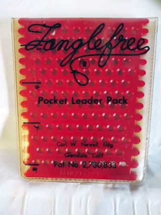 Vintage Tanglefree Pocket Leader Pack Carl W.  Newell Glendale California Usa