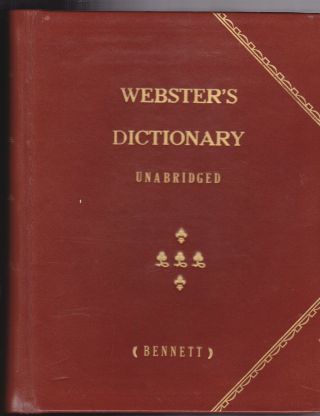 1855 - American Dictionary Of The English Language.  By Noah Webster.  3rd Edition