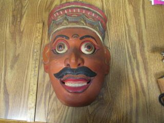 Vintage Wood Hand Carved Mexican Dance Mask