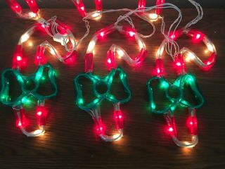 Vintage Mr.  Christmas Set of 6 Candy Cane Mini Mini Sculpture String Lights 1994 3