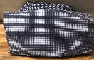 Set Vintage Ralph Lauren Twin Sheets Flat & Fitted Navy Blue Gingham 100 Cotton