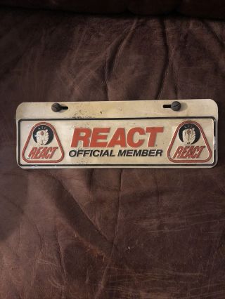 Vintage 1970s React Cb Radio Club Member Cb 
