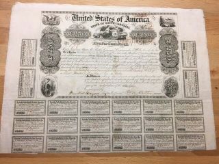 1838 South Carolina State Stock Certificate Signed Pierce Mason Butler,  Governor