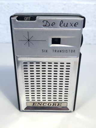 Vintage Encore Deluxe 6 Transistor Radio Japan Pocket Radio