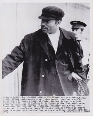 Eldridge Cleaver Black Panthers Leader On Run Civil Rights Vintage 1975 Photo