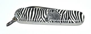 Vintage Victorinox Officier Suisse Zebra Motif Kruger Park South Africa Knife