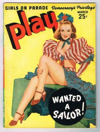 Play Mens Girlie Pinup Mag Leggy Showgirls Burlesque Strip Queens 2nd Issue 1942