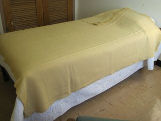 Faribo Blanket 100 Wool Twin 64”x 81” Machine Wash & Dry,  Vintage,  Caramel Tan