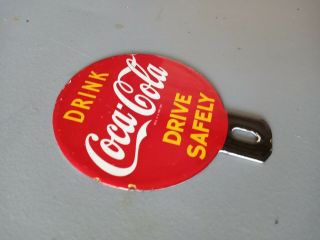 Vintage Drink Coca - Cola Porcelain Sign 2