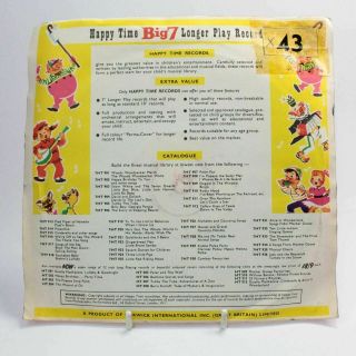 Vintage Hansel and Gretel Big 7 Happy Time Records 7” vinyl record 2