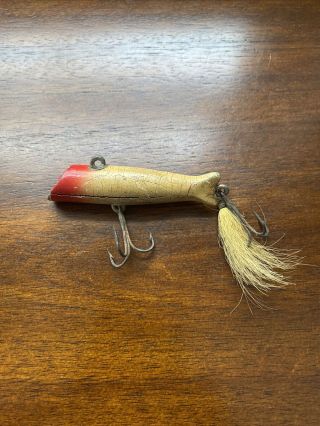 Vintage Wood Fishing Lure 2 - 3/4” Bass Trout Crankbait Shakespeare? Sea Witch?