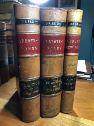 Abbott’s Forms Of Practice And Pleading,  1878 By Benjamin Vaughn Abbott 3 Vols