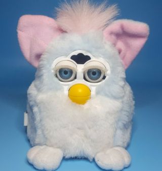 Baby Blue Pink Ears Furby Babies Vintage Tiger Electronics 1999 Blue Eyes