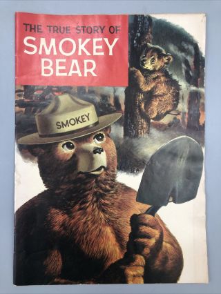 Vintage 1964 The True Story Of Smokey Bear Promo Comic Book Aa
