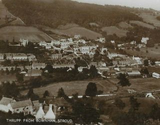 Vintage Rp Photo Postcard Thrupp From Bownham Stroud
