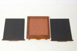 F95265 Vintage Wood Ray Camera Co.  4X5 Glass Dry Plate Holder OD 13.  5 x121x150M 2