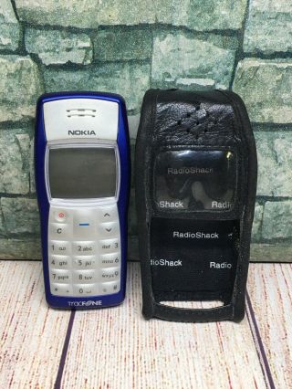 Nokia 1100b Type:rh - 36 Cell Phone.  Blue/silver Vintage Bar Brick Cell Phone