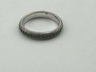 Vintage Size 6 - 1/4 " Ring Band Aluminum Ornate C8