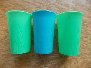 Vintage Set Of 3 Nesting Retro Plastic Stacking Tumblers Stanley Home Products