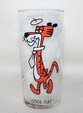 Vintage Federal Glass 1973 " Cool Cat” Looney Tunes Pepsi Collector Series Glass