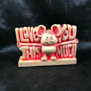 Vintage 1976 Russ Berrie Figurine I Love You This Much Mouse 1636