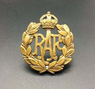 Royal Air Force Raf Ww2 Vintage Brass Cap Badge