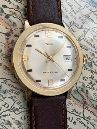 Vintage 1971 Timex Marlin Men’s Mechanical Watch,  Serviced