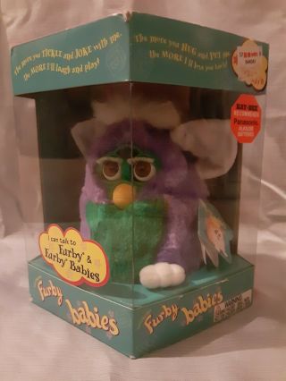 Vintage 1999 Furby Babies Purple Green Blue Eyes 70 - 940
