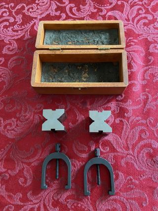 Vintage Custom Made Machinist Shaft Clamp Pipe Fitting Union Tool W/ Box Jf