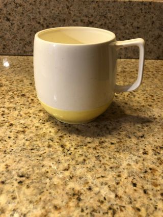 Vintage Mid Century Modern Mcm Vacron Yellow Plastic Mug/cup