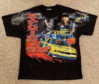 Vintage 1998 Dale Earnhardt Evolution Of The Man All Over Men’s Black T - Shirt Xl