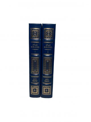 Atlas Shrugged By Ayn Rand Two Volumes Easton Press Edition Published 2000