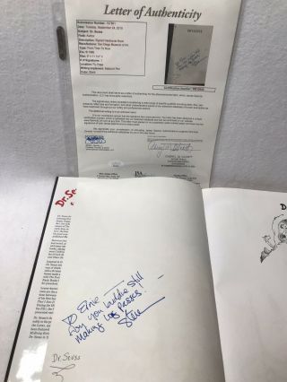 Dr Seuss Autograph Signature On Book FROM THEN TIL NOW Verified W/COA 2